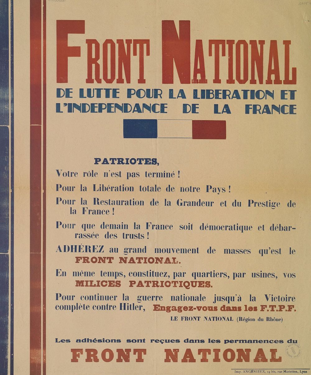 Front National de Lutte pour la Libération et l'Indépendance de la France : Patriotes