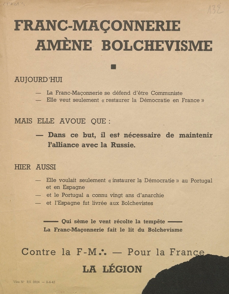 Franc-maçonnerie amène bolchevisme