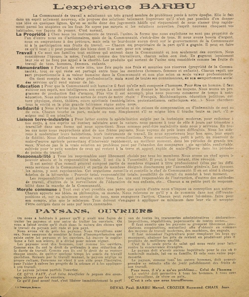 Élections générales du 21 octobre 1945 : liste indépendante d'Action et de Réalisations Républicaines 