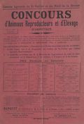 Comice agricole de St-Vallier et du Nord Drôme : concours d'animaux reproducteurs et d'élevage d'Anneyron le 21 novembre 1926