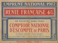 Emprunt national 1917. Rente française 4%