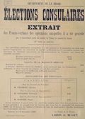 Département de la Drôme. Élections consulaires : extrait des procès-verbaux des opérations auxquelles il a été procédé