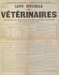 Préfecture de la Drôme : Liste officielle des vétérinaires exerçant dans le département de la Drôme pendant l'année 1932 [Valence, le 8 janvier 1932]