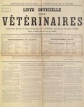 Préfecture de la Drôme : Liste officielle des vétérinaires exerçant dans le département de la Drôme pendant l'année 1934 [Valence, le 25 janvier 1934]