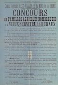 Comice agricole de Saint-Vallier et du Nord de la Drôme : Concours de familles agricoles nombreuses et de vieux serviteurs ruraux 