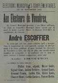 Élections municipales complémentaires du 30 novembre 1924 : Aux électeurs de Vinsobre