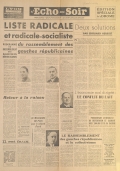 Liste radicale et radicale-socialiste du rassemblement des gauches républicaines [L'Écho du Soir. Edition spéciale de la Drôme, mai 1946]