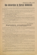 Samedi 18 mai 1946 : une déclaration de Marcel Bourgeois