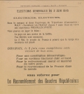 Élections Générales du 2 juin 1946.  Rassemblement des Gauches Républicaines : [Electrices, Electeurs ]