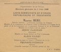 Département de la Drôme. Élections générales du 2 juin 1946 : liste Communiste et d'Union Républicaine et Résistante [bulletin de vote]