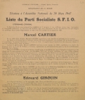 Département de la Drôme. Élection à l'Assemblée Nationale du 30 mars 1947 : liste du Parti Socialiste S.F.I.O.