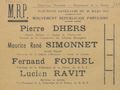 Département de la Drôme. Élection générales du 30 mars 1947 : Mouvement Républicain Populaire [bulletin de vote]