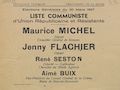 Département de la Drôme. Élections Générales du 30 mars 1947 : liste Communiste d'Union Républicaine et Résistante [bulletin de vote]