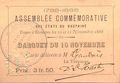 Carte d'invitation à l'Assemblée commémorative des Etats du Dauphiné : tenue à Romans les 10 et 11 Novembre 1888