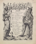 Menu. Programme de musique pour la Sainte Barbe de 1866 à l'hôtel de MM. les Officiers