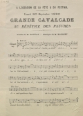 Poésie et partition pour la Grande Cavalcade au bénéfice des pauvres, lundi 20 septembre 1880 : poésie de M. Bouvat, musique de M. Rousset