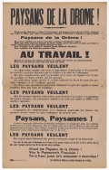 Paysans de la Drôme ! [Revendications des Comités de Défense et d'Action Paysanne de la Drôme à la Libération]