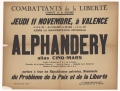 Combattants de la Liberté. Comité de la Drôme : Alphandery alias Cinq-mars [meeting]