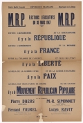 Département de la Drôme. Mouvement Républicain populaire. M.R.P. : Élections législatives du 30 mars 1947