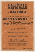 La loterie nationale est tirée pour la première fois à Valence. Sous les auspices de la Municipalité, mercredi 18 mai à la salle des fêtes