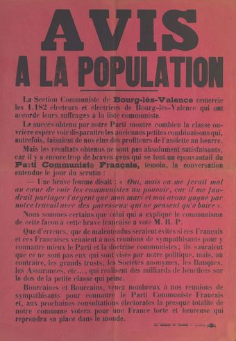 Avis à la population 