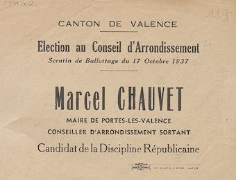 Élection au Conseil d'arrondissement. Scrutin de ballottage du 17 octobre 1937 