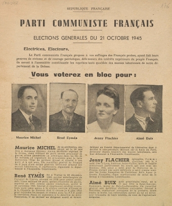 Élections générales du 21 octobre 1945 : Parti Communiste Français