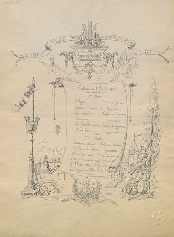 Ville de Montmeyran : programme du festival du 1er Juillet 1888