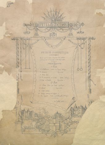 Ville de Valence : fête de gymnastique dans le cadre du centenaire de 1788, 22 juillet 1888